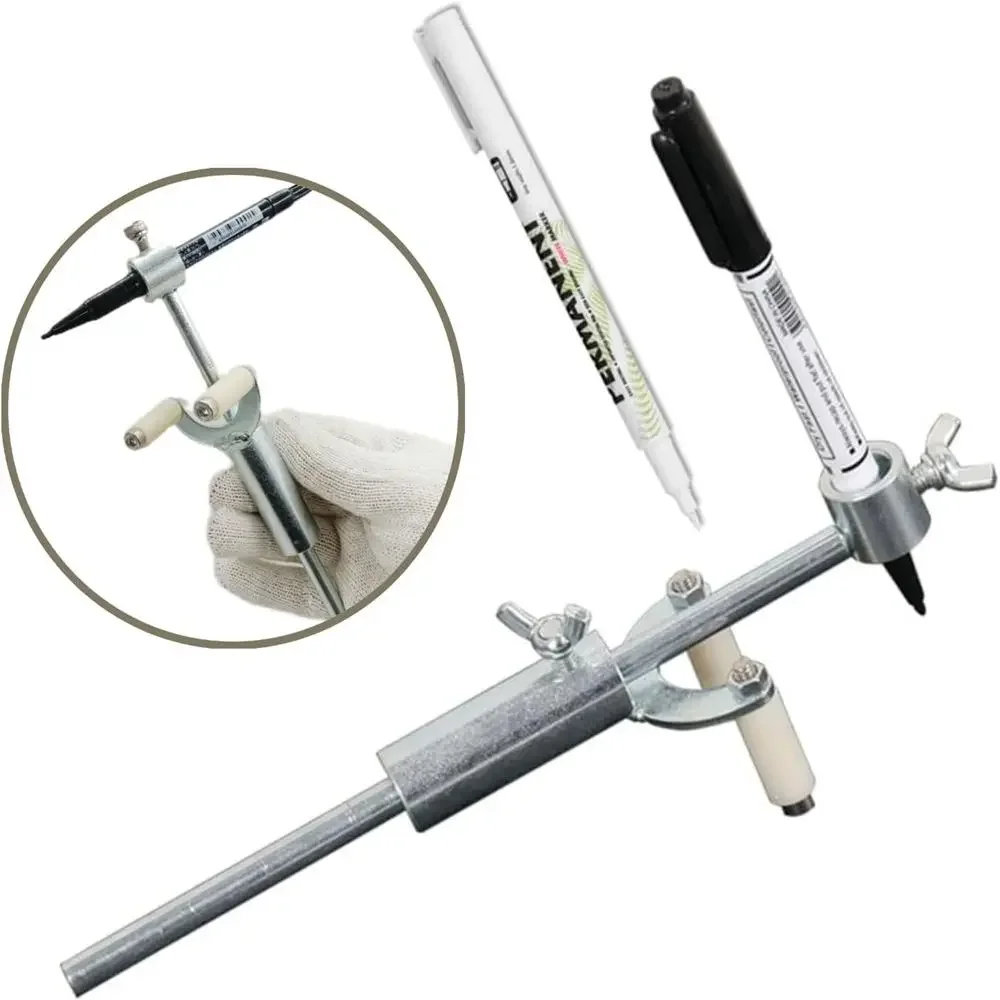 1xSilver  Car Wheel Eyebrow Scriber Body Line Marker Tool Automobile Wheel Arch Parallel Scriber for Car Sheet Metal Dent Repair