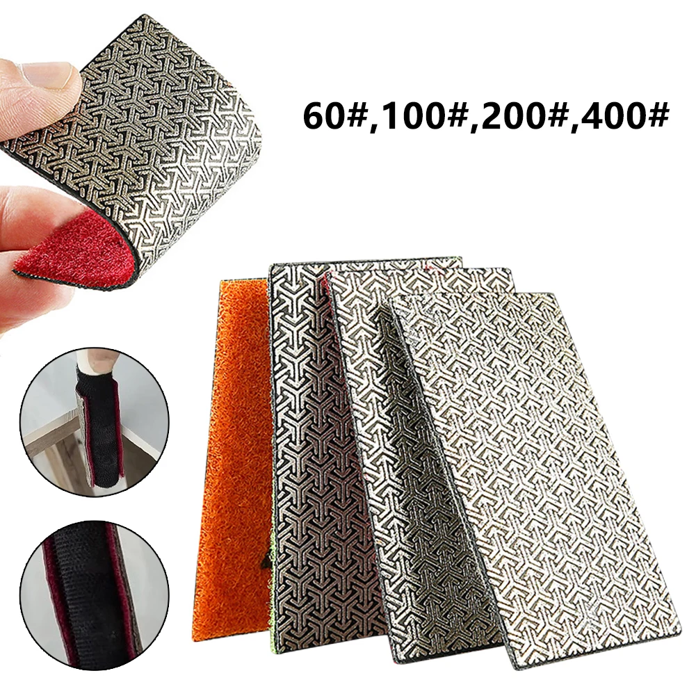 

1pc Hand Polishing Pads 60 100 200 400 Grit Tile Glass Abrasive Grinding Block Pad Sanding Disc 90x55mm Abrasive Tools