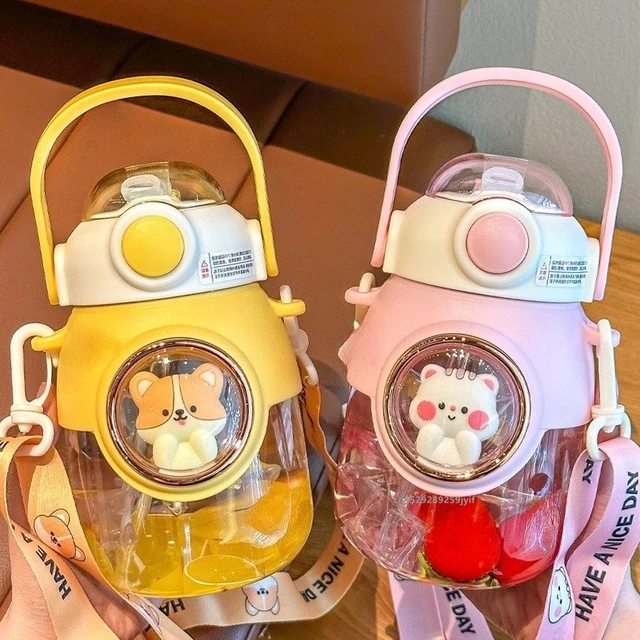 820ml Kids Water Sippy Cup Cartoon Water Bottle with Straw and Handle Portable Drinking Bottle Cup for Children Student School 820ml Kids Water Sippy Cup Cartoon Water Bottle with Straw and Handle Portable Drinking Bottle Cup for Children Student School