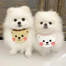 

Cute Bear Dog with Saliva Towel Dog Accessories for Small Dogs Dog Bibs Pet Bib Puppy Saliva Towel Dog Saliva Towel Puppy