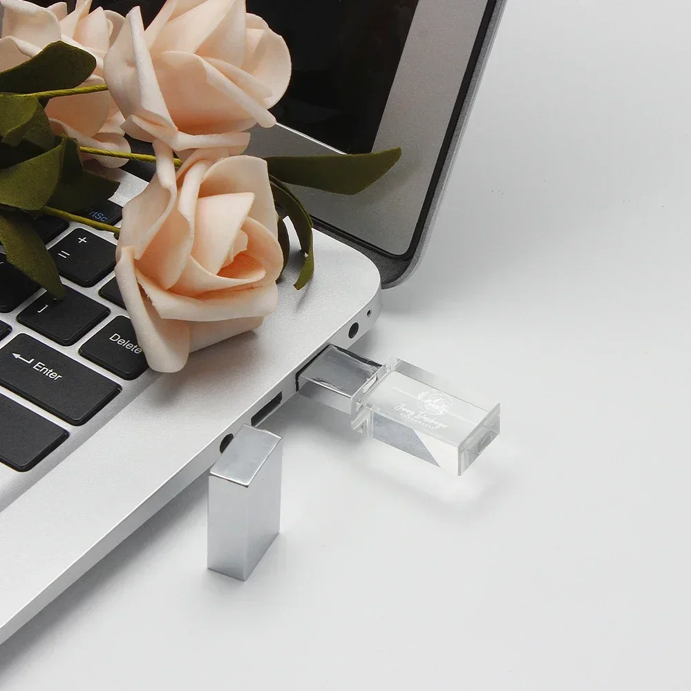 thumbnail image 4 of Venta caliente Pioneer DJ Crystal USB 2.0 Flash Drive 128 GB Capacidad real Memory Stick 64 GB Estuche plateado Luz LED Pen Drive con caja, 4 of 5