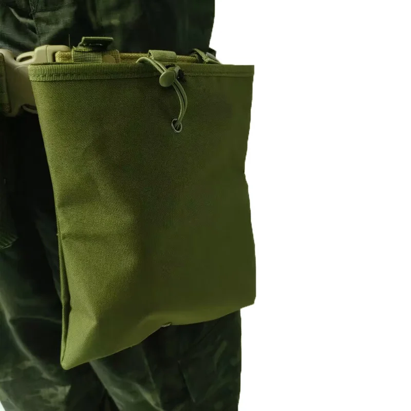 Outdoor Small and Biag MOLLE Dump Pouch Tactical Mag Recovery Pouch Drawstring Magazine Recycling Pouch Airsoft Hunting Gear