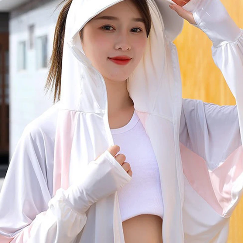 

Summer Women Jacket Cycling Windbreaker Breathable Hooded Hiking Camping Fishing Jacket Outdoor Sun Protection Bicycle Clothing