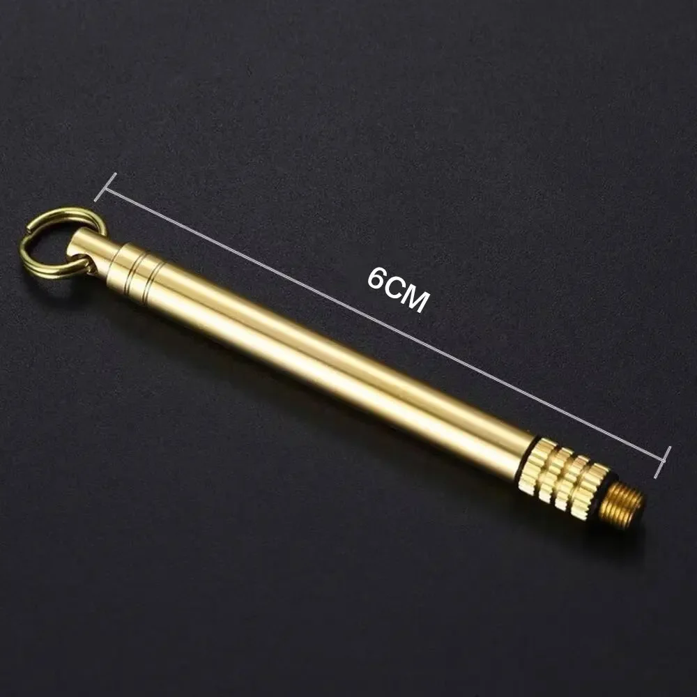 New Titanium Outdoor Portable Multifunctional Toothpick Bottle Fruit Fork Camping Tool Toothpick Tube Stronger Than Dental Floss