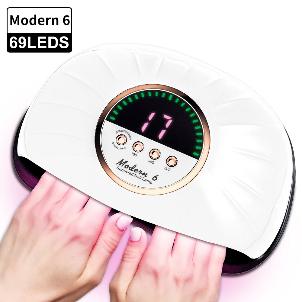 69개 UV LED 네일 아트 램프 건조기, 4가지 타이머 및 자동 센서 포함, 전..