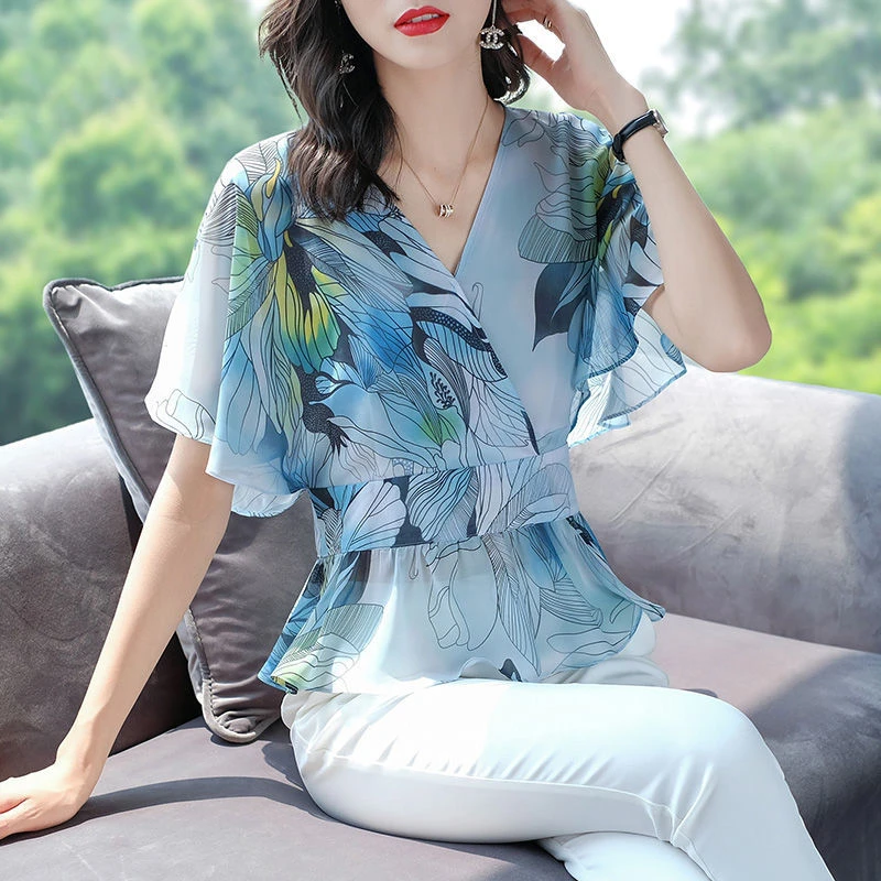 Bluse Women Summer Blouse Elegant Wine red Green Satin Shirt V neck Short  Sleeve Female Formal Office OL Blouse Women Tops| | - AliExpress