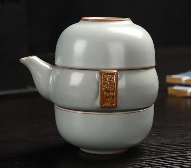 Multiple styles travel teaware high quality beautiful and elegant Gaiwan teapot and cups porcelain tea set 1 teapot 1 tea cup