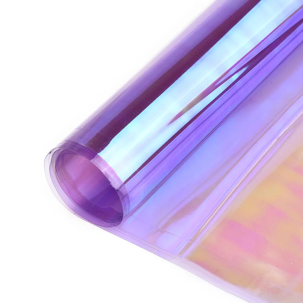 Headlight Taillight Fog Gloss Vinyl Tint 12"x24"In PVC Film Car Styling Gloss Transparent Light Purple Chameleon Neo Chrome