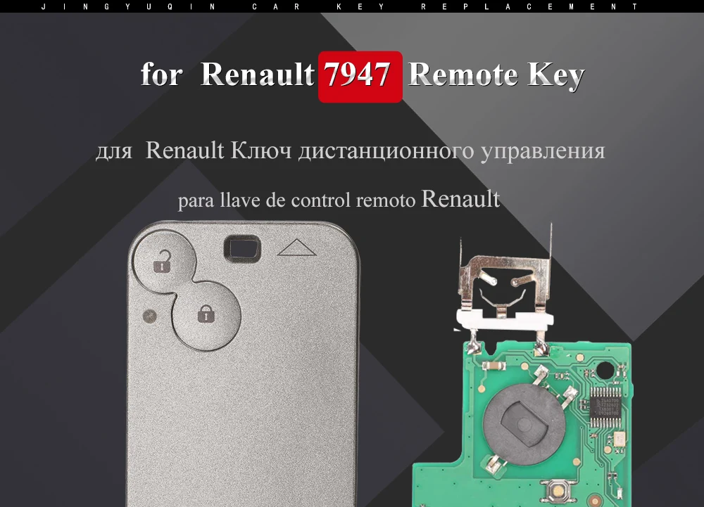 Jingyuqin 2 Taste Fernbedienung Schlüssel ID46 PCF7947 Chip 433 Mhz für Renault Laguna Espace 2001-2008 Vel-Satis Keyless karte Fob Auto Styling – Detail 2