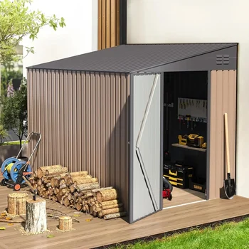 Abri de rangement en métal 8x6, armoire de rangement extérieure, solution de rangement côté jardin 1