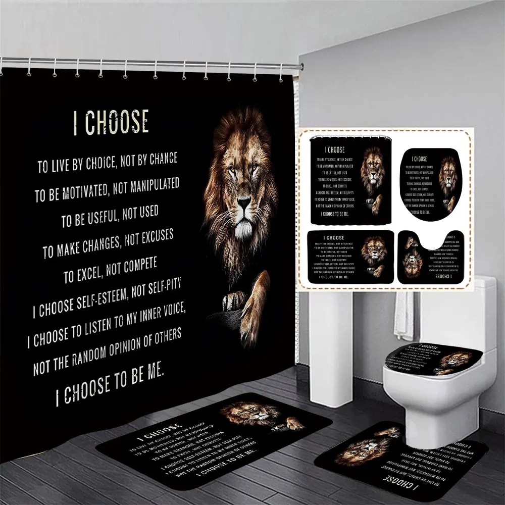 

4 шт., декоративные занавески для ванной, с леопардовым принтом