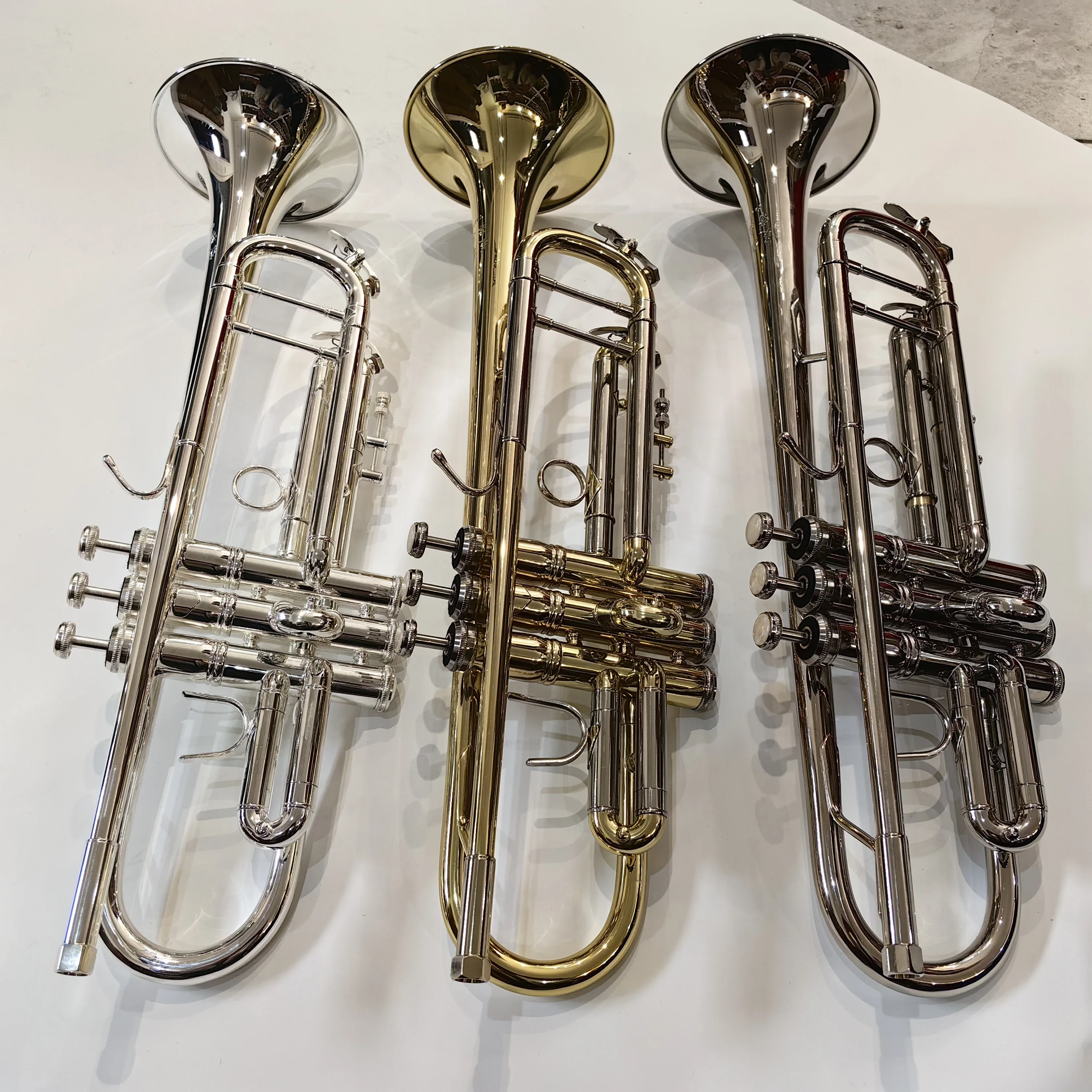 High Quality BB Trumpet Band Student Professional Player Brass Instrument Trumpet with Gig Bag