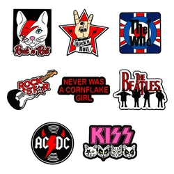 Unisex Cartoon Rock Music Band Enamel Pin Collection - 8 - Piece Fashion Lapel Brooch Set for Backpacks and Costumes (Enamel Pin)