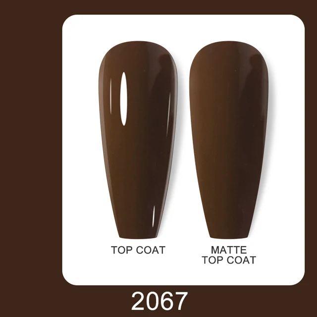 Arte Clavo 15ml Brown Coffee Color UV Gel For Nail Gel Nail Polish Varnish Hybrid Glitter Decoration Base Top Coat Set 2067