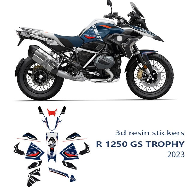 オートバイ用3Dエポキシ樹脂ステッカーキット,bmw r 1250 gs trophy