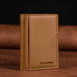 Premium MagSafe Magnetic PU Leather Wallet Card Holder Case with Phone Back Cover (Brown)