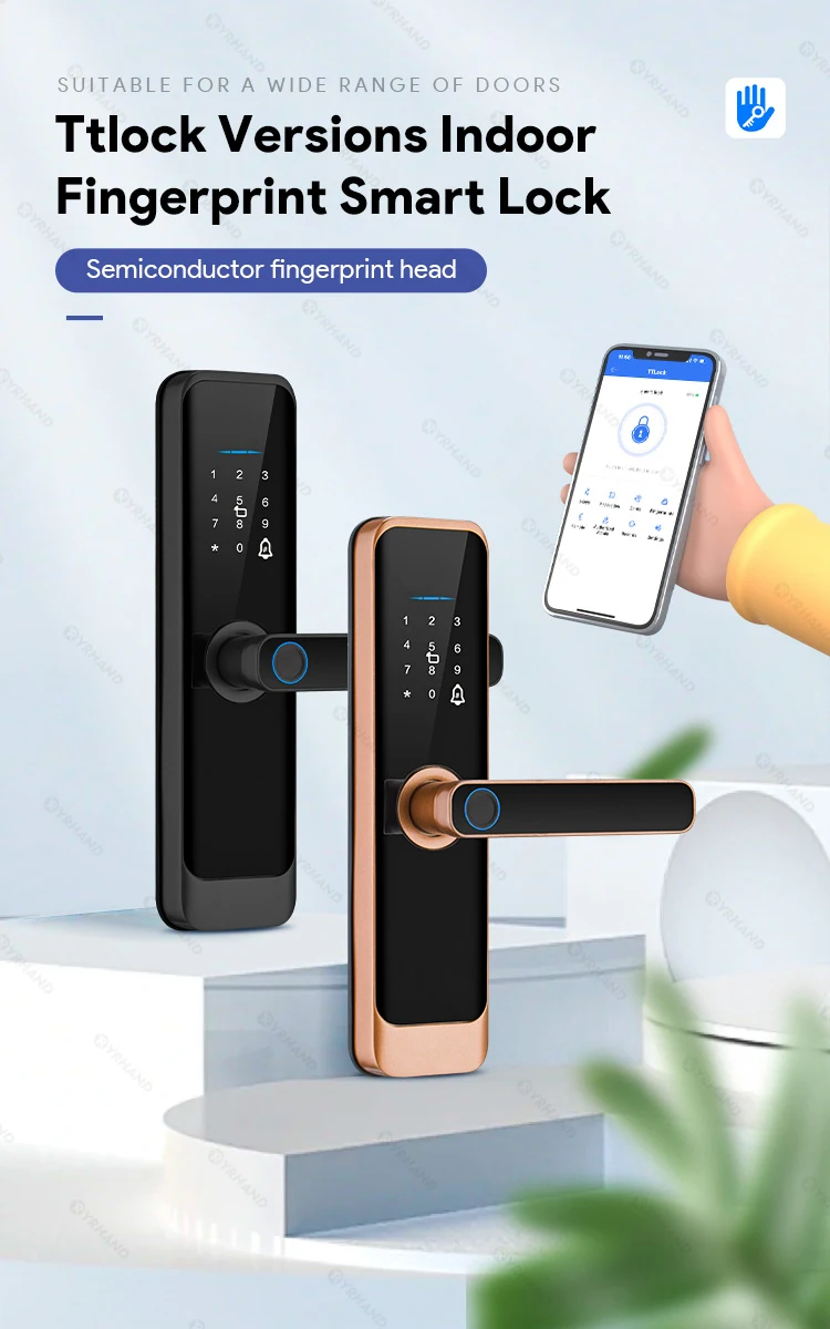 fechadura eletronico digital Ttlock APP Fingerprint unlocking Bluetooth Waterpro