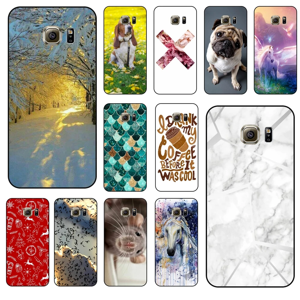 Custodie Protettive Per Samsung Galaxy S6 Soft Tpu Phone Capa Torre Alla Moda Per Samsung Galaxy S6 Black Waterproof Trend