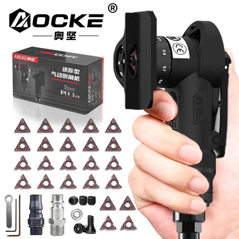 AOCKE AX310 미니 공압 챔퍼링 머신 45 °   목재 섬유판 디버링 절단..