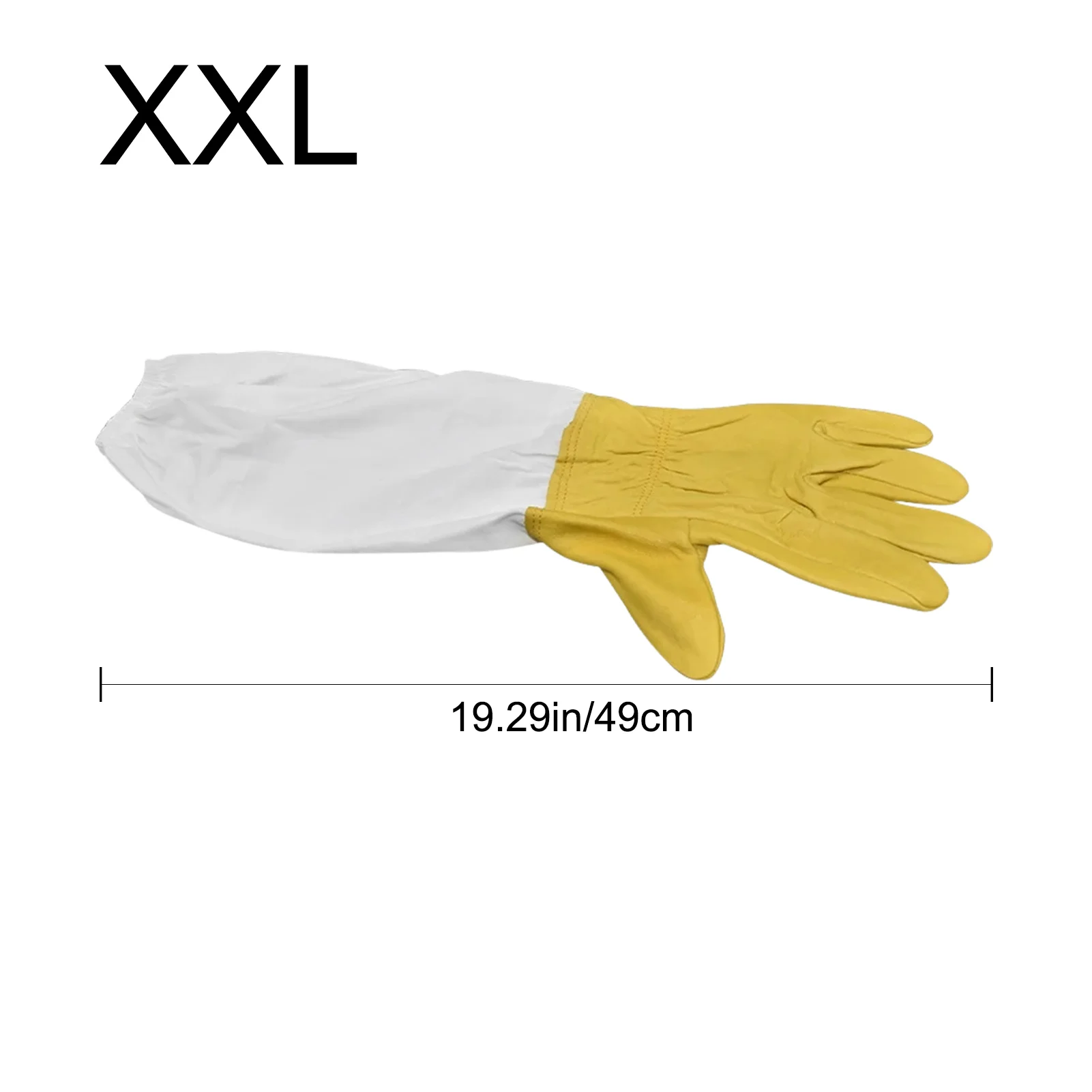 Bee Keeping Gloves Beekeeping Supply Goatskin Leather Beekeeper's Glove With Long Canvas Sleeve & Elastic Cuff Beekeeper Gloves