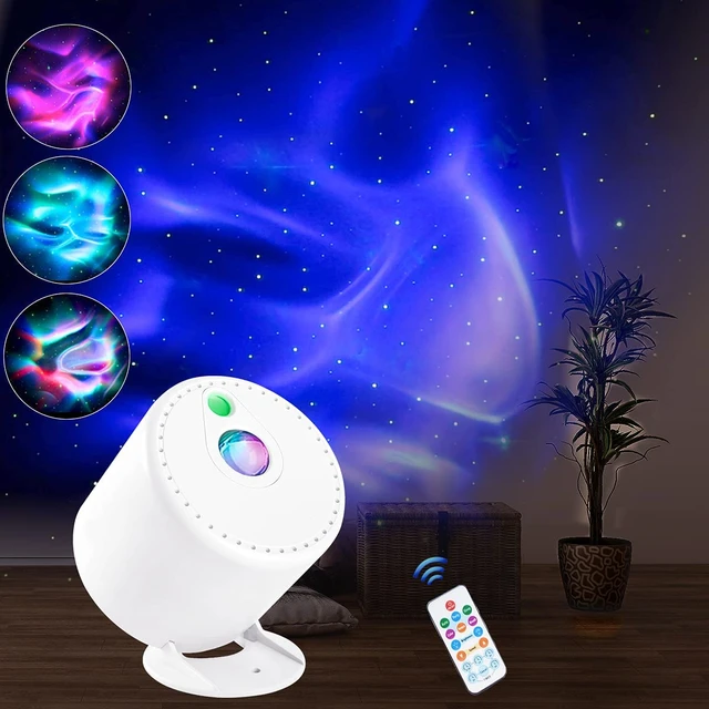 Projecteur LED aurore, haut-parleur Bluetooth, veilleuse, bruit blanc,  projecteur de galaxie pour chambre d'enfants, décoration de la maison -  AliExpress