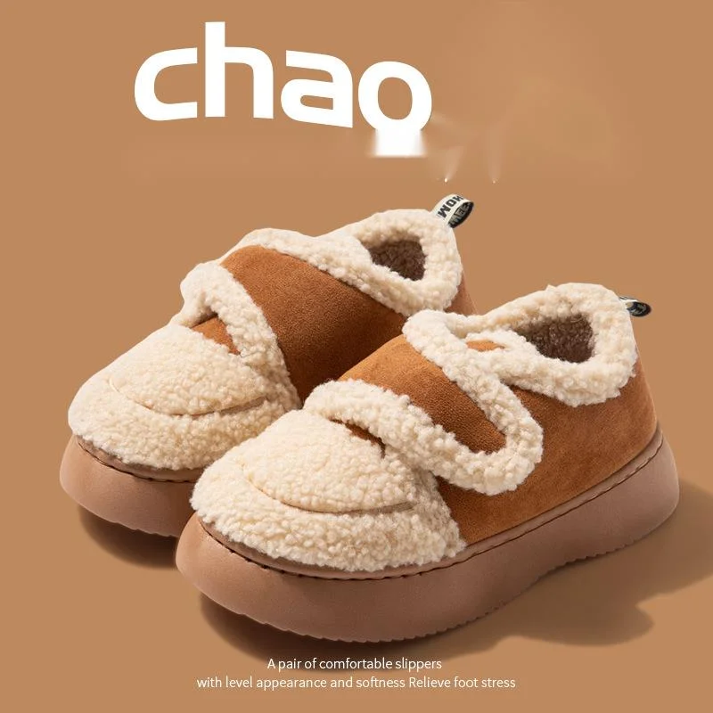 Women Velvet Open-Toe Summer Spring Bedroom Outdoor Cushioned Thermal Machine Washable Slippers Indoor Shoes_voghion.com