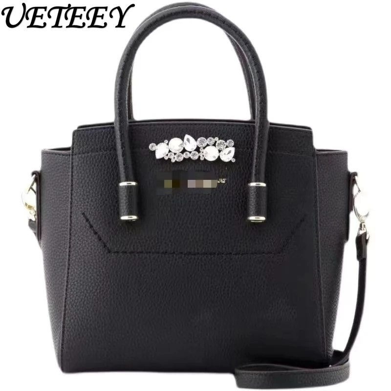 Japanese Bag Women Classic Diamond Niche Portable Crossbody Shoulder Bag All-Match Casual Diamond-Embedded Solid Color Backpack 6