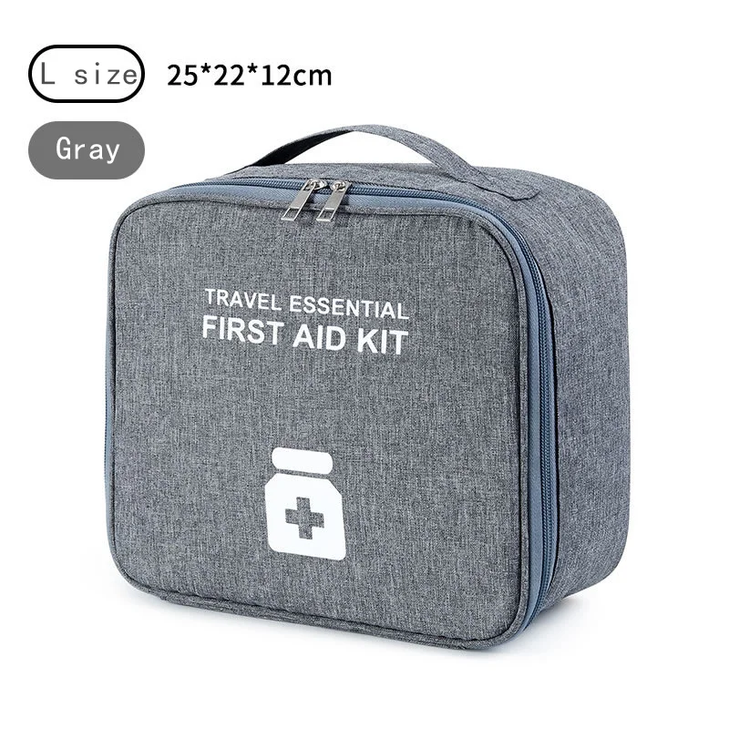 Large Capacity Portable Medicine Organizer & First Aid Storage Bag for Home and Travel Emergencies