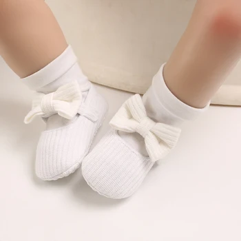 Meckior Primavera Autunno Suola in cotone Scarpe da bambina Neonato Arco Amore Primi camminatori Antiscivolo Scarpe casual per bambini Mocassini M 1