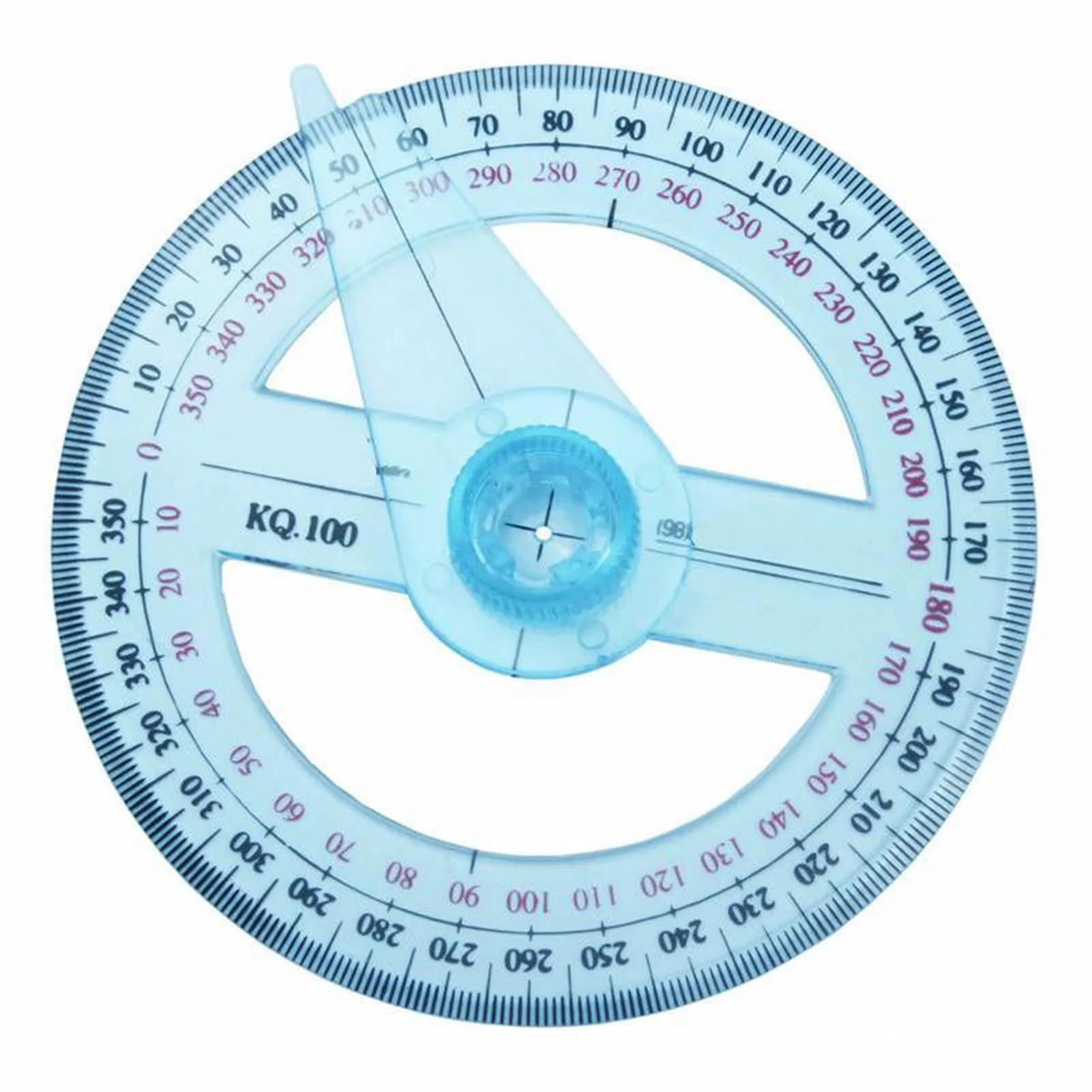 360 Degrees Protractor with Swing Arm Full Circle Pointer Angle Ruler Math Geometry Drafting Tools for Students Design EM88 plastic protractor ruler
