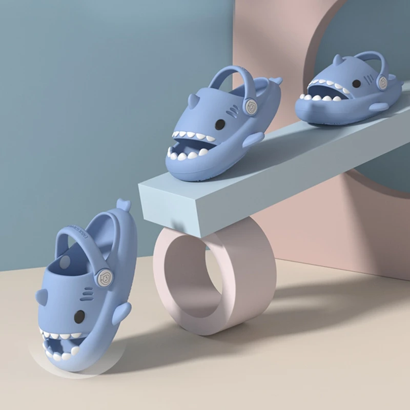 Children's Summer Shark Slippers Indoor Non-Slip Soft Bottom Cute