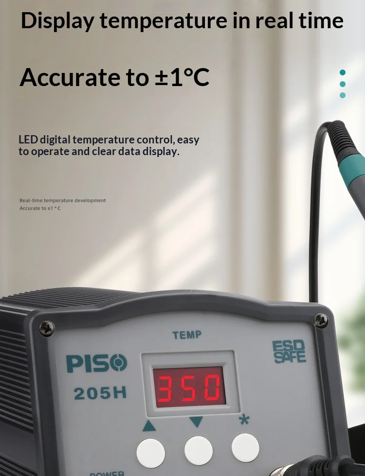 JH 205H 150W High Frequency Soldering Station 100-600℃ Digital Control Anti-stat