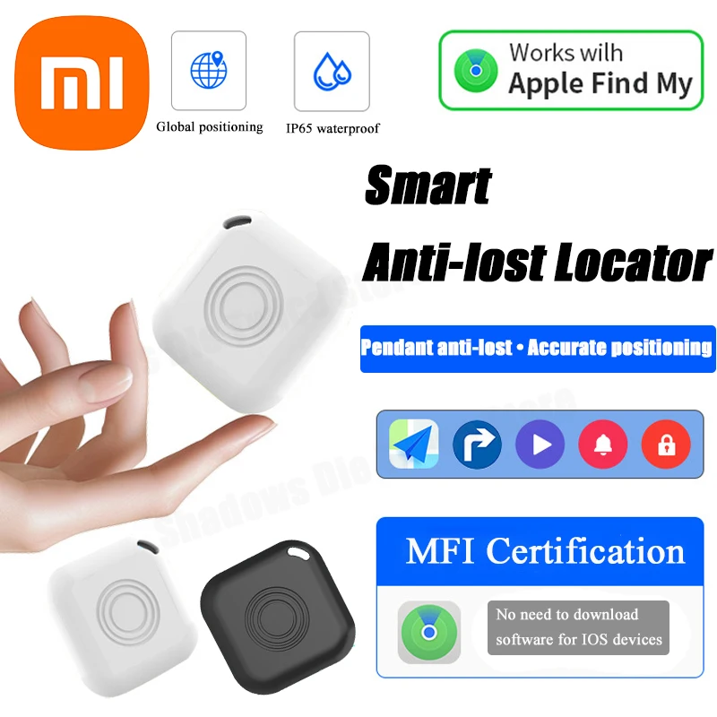 Xiaomi Bluetooth Locator IP65 Waterproof Works With Apple Find My (iOS Only) Smart Tag Tracker Item Locator For Bags Luggage