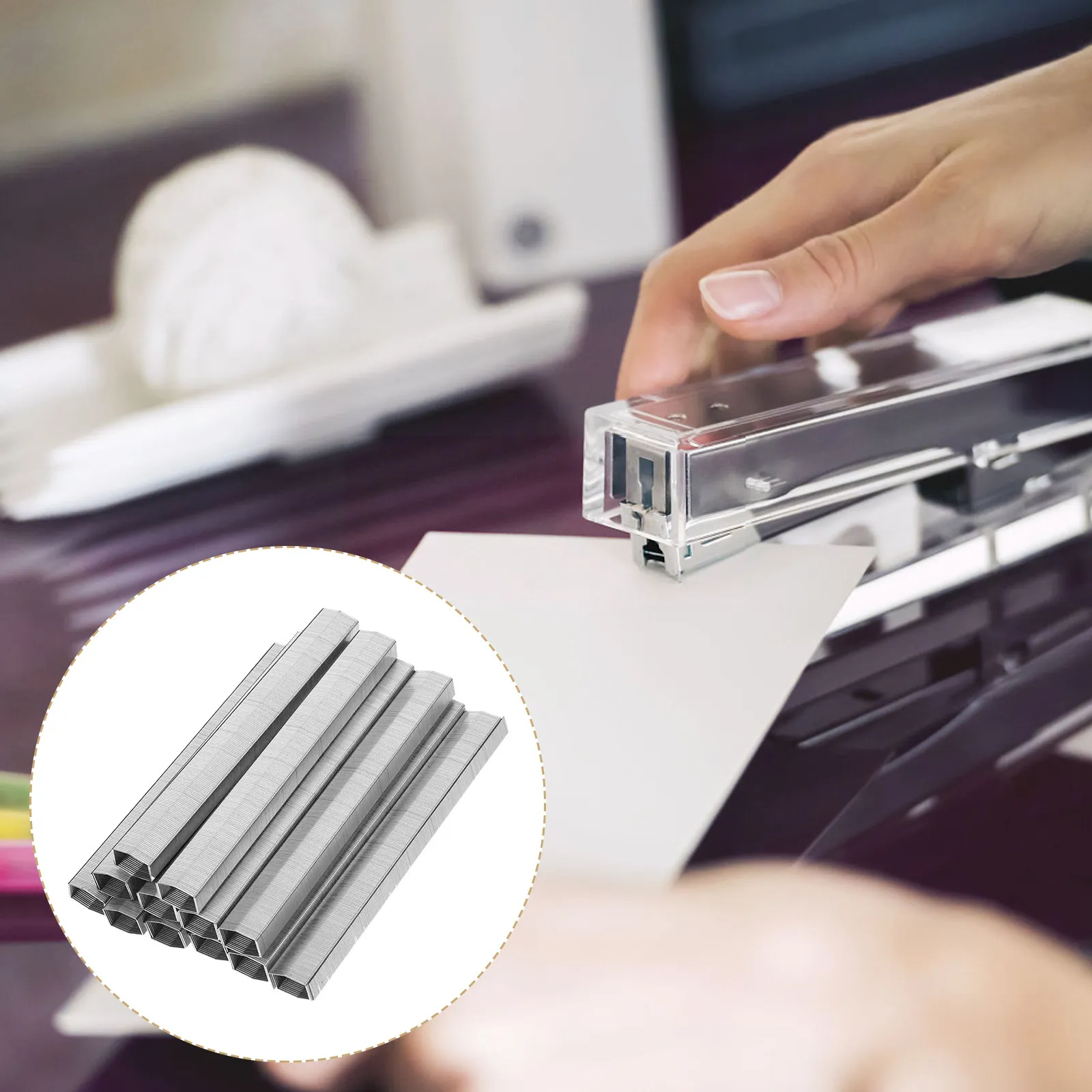 2박스 소형 스테이플 금속 스테이플러 리필 사무실 학교 일상용 파일 액세서리용 안전하고 신뢰할 수 있는 종이 고정 장치