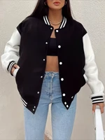 Unique women's jacket with button up long sleeves is perfect for spring and autumn wear, comfortable and casual