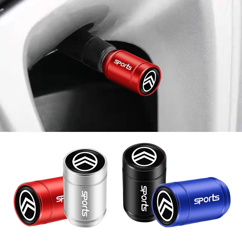 4 조각 알루미늄 합금 자동차 휠 타이어 밸브 캡 스템 커버 NewCitroen C3 C4 C5 C1 C2 Berlingo Grand Picasso Jumper Jumpy