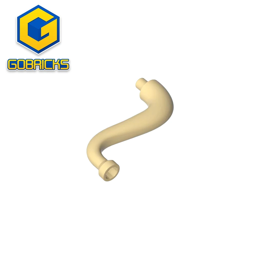 Gobricks GDS-M301 Elefanten schwanz/Kofferraum mit Stangen ende-kurze gebogene Spitze kompatibel mit Lego 43892 montiert Bausteine
