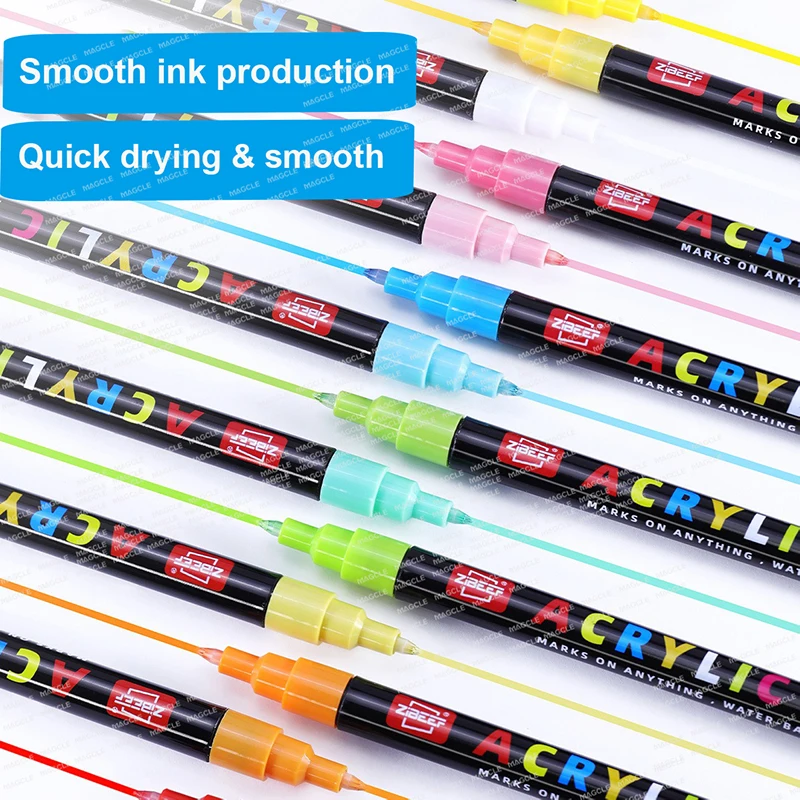 Guangna アクリルマーカーペン子供のための着色乾燥後の初心者高彩度