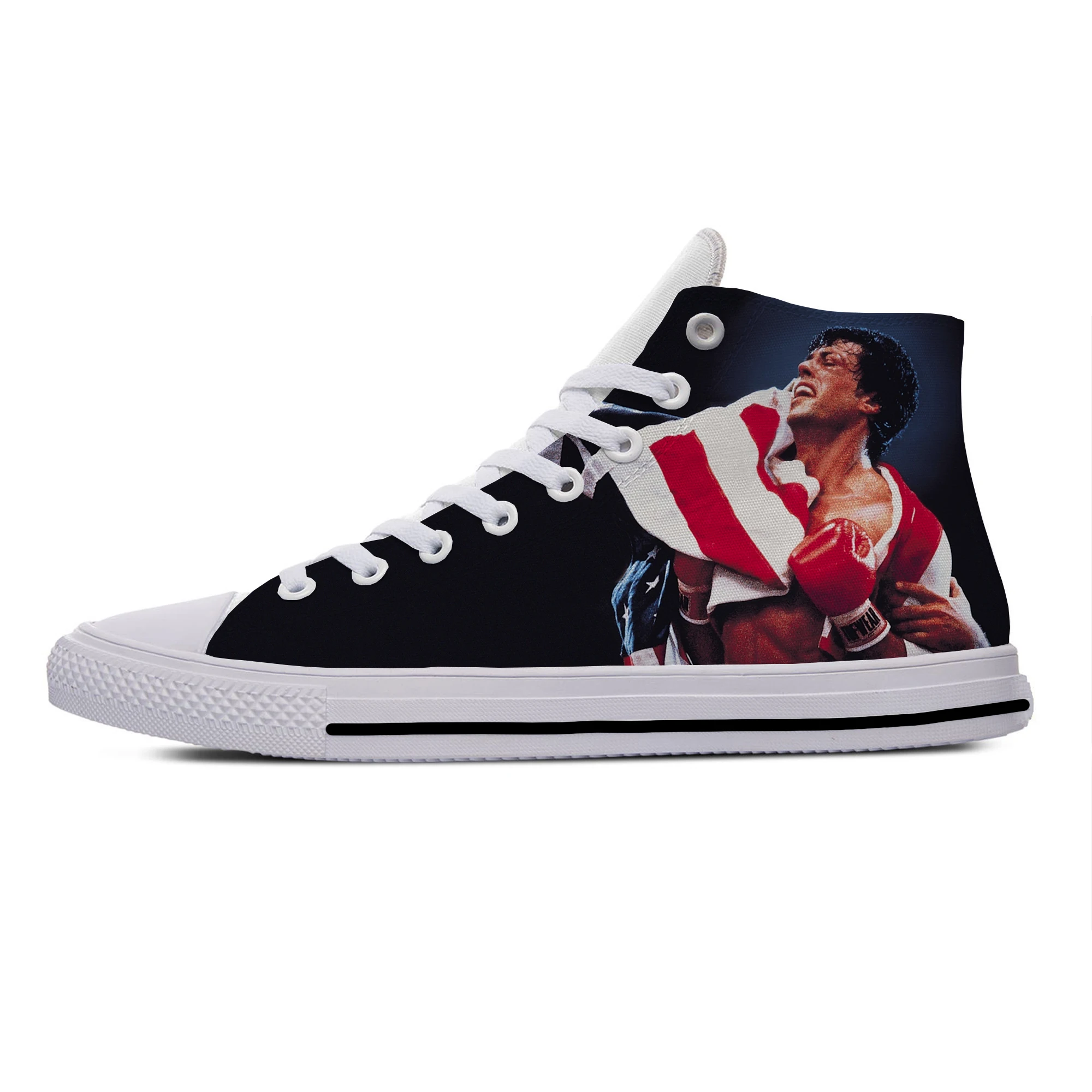 

Boxing Box Movie Rocky Balboa Fashion Funny Cool Casual Cloth Shoes High Top Lightweight Breathable 3D Print Men Women Sneakers