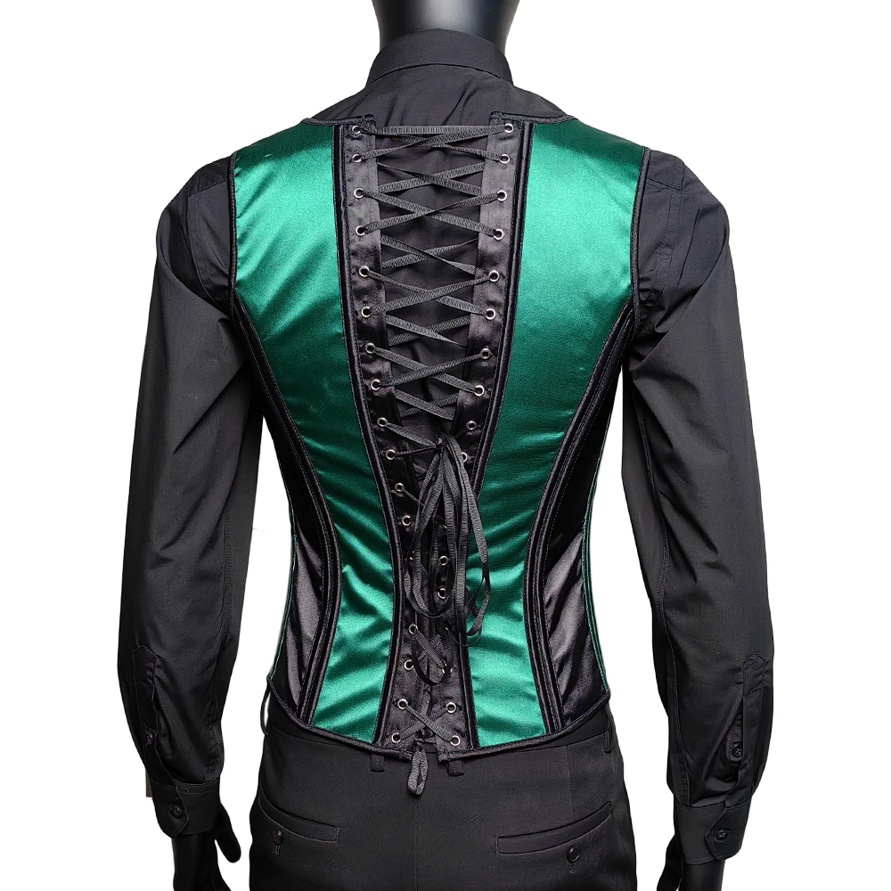 DIY Men Corset Vest Waist Trainer Dress Waistcoat Flat Abdominal