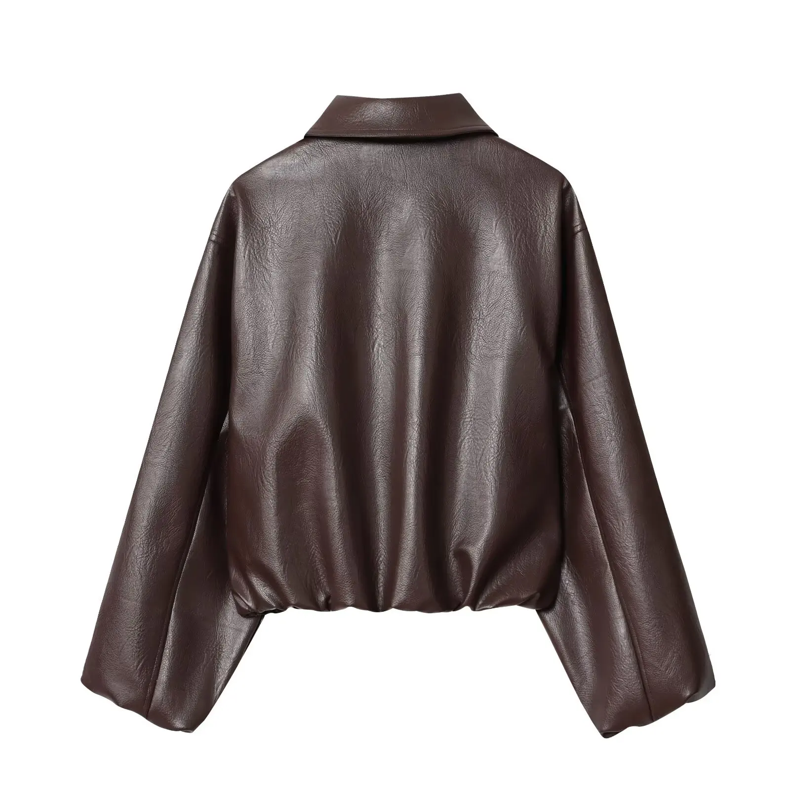 BSAY Mode Vielseitiger Reißverschlusskragen Langarm Lose Damen Herbst Neue Kollektion 2025, Pilotenjacke Mantel – Detail 3