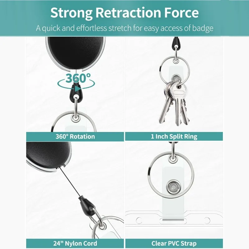 Egg Shaped Keychain Badge Reel Retractable Pass Work Permit Case Sleeve Dual Card Slot Card Holder Protector ID Tag Cover 1Set card holder card sleeve card sleeves id card case id card holder