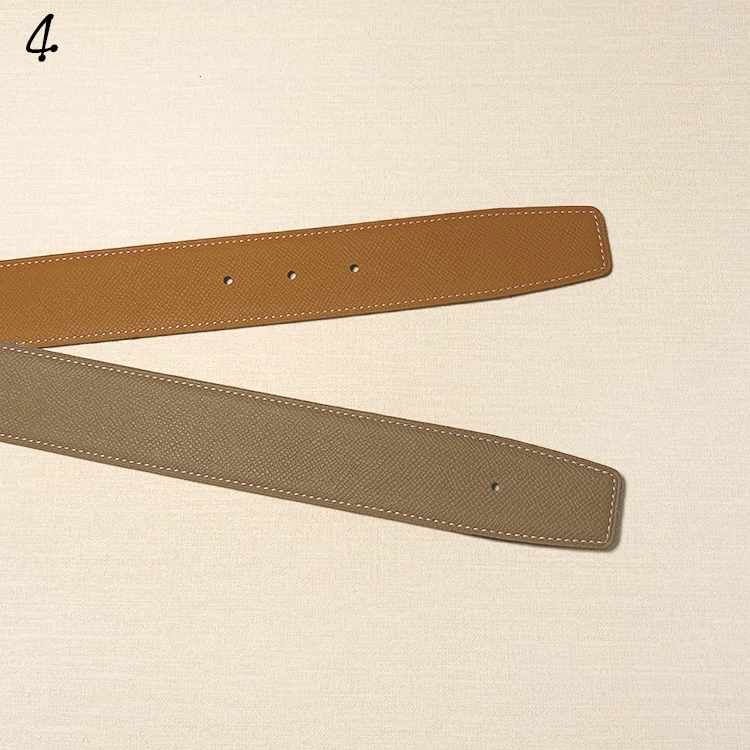 2026 WITHOUT BUCKLE 3.8cm two sides high quality men women belt genuine leather trousers first layer 16 colors