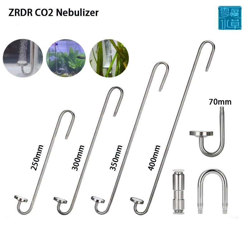 Zrdr Acquario Nebulizzatore Co2 Diffusore Di Co2 Nebulizzatore A Disco In Ceramica In Acciaio Inossidabile Per La Crescita Di Piante Acquatiche Serbat