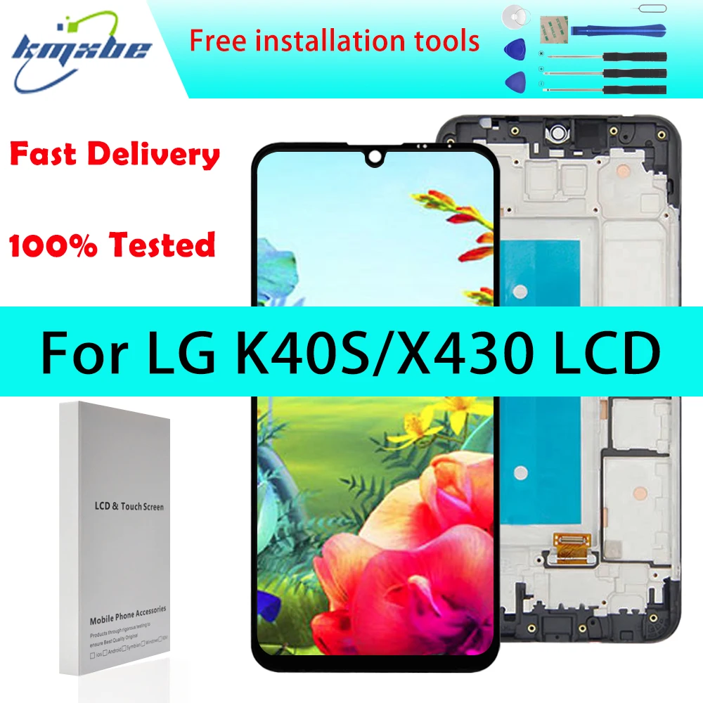 Lcd Di Alta Qualità Da 6.1 "Per Lg K40S X430 Display Touch Screen Digitizer Assembly Con Cornice Per X430Emw Lm-X430 Lcd Di Ricambio