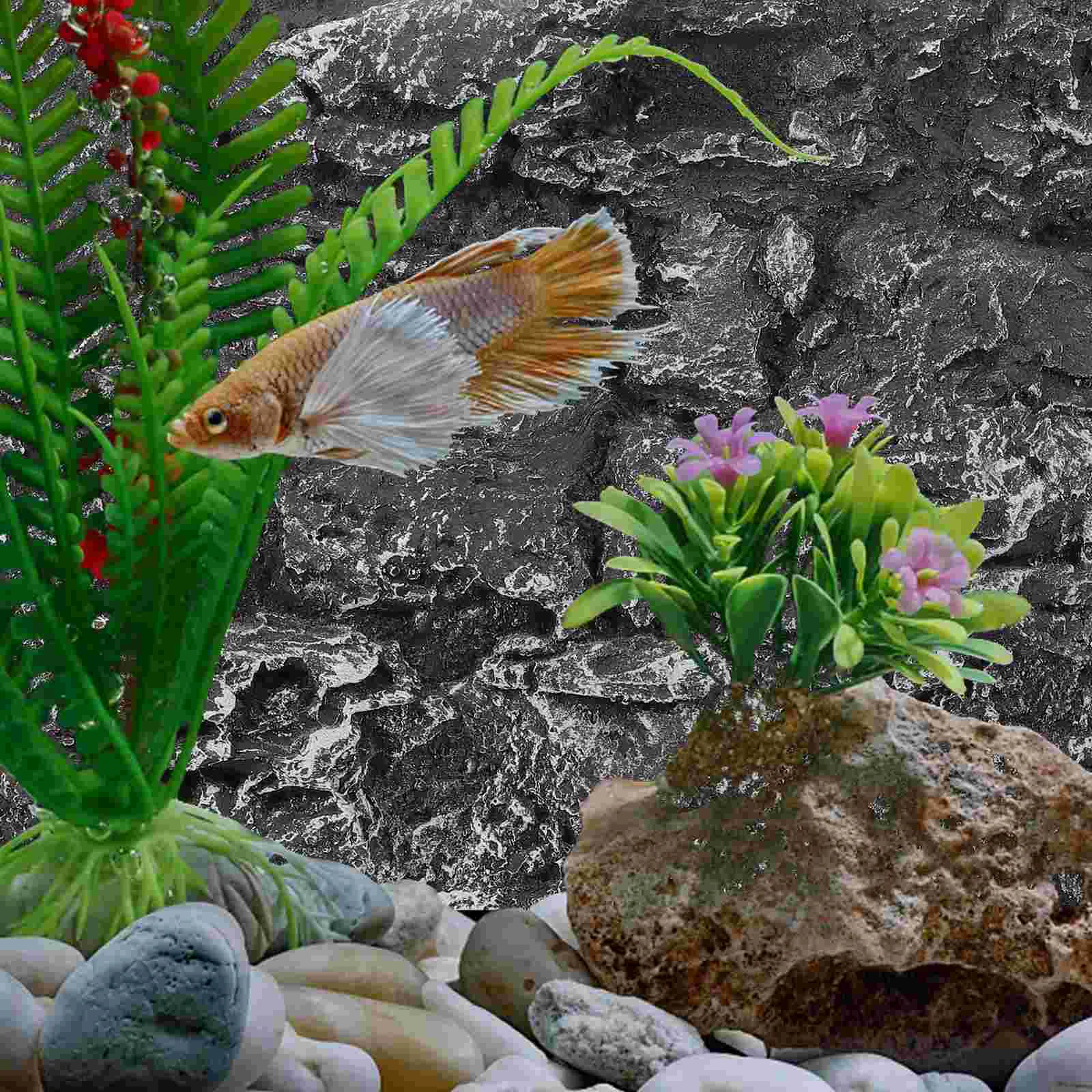 

Background Tank Reptile Terrarium Aquarium 3D Decor Board Rock Stone Backgrounds Dragon Bearded Wall Snake Backdrop Enclosure
