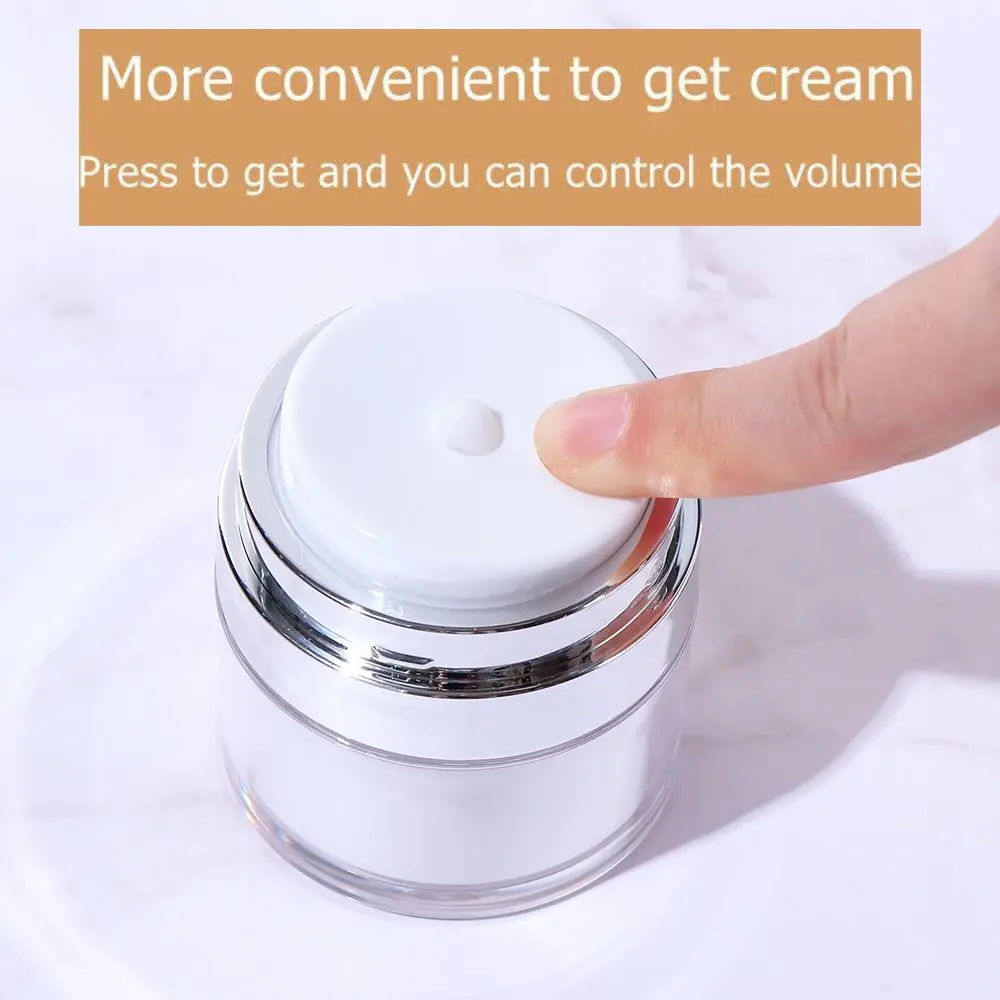 Size Makeup Tool Empty Sample Vials Airless Refillable Travel Cream Vacuum Bottle Acrylic Cans Press Cream Jar Lotion Container