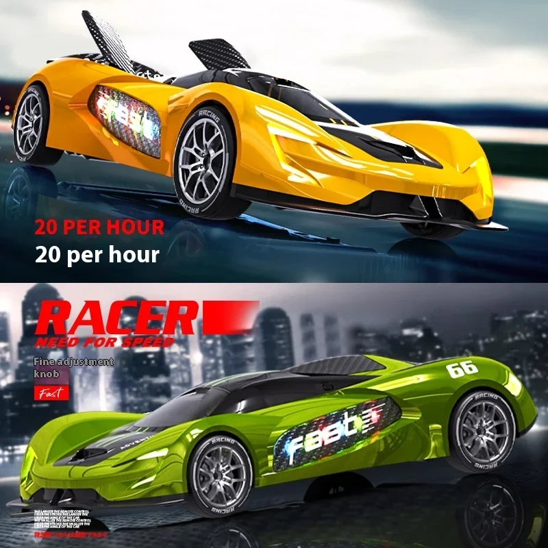 RC Racing Car 1/24 Sports Car Drift 2.4G 4WD High Speed Model Car Light Music Electric VEHICLE FOR BOYS Birthday Gifts