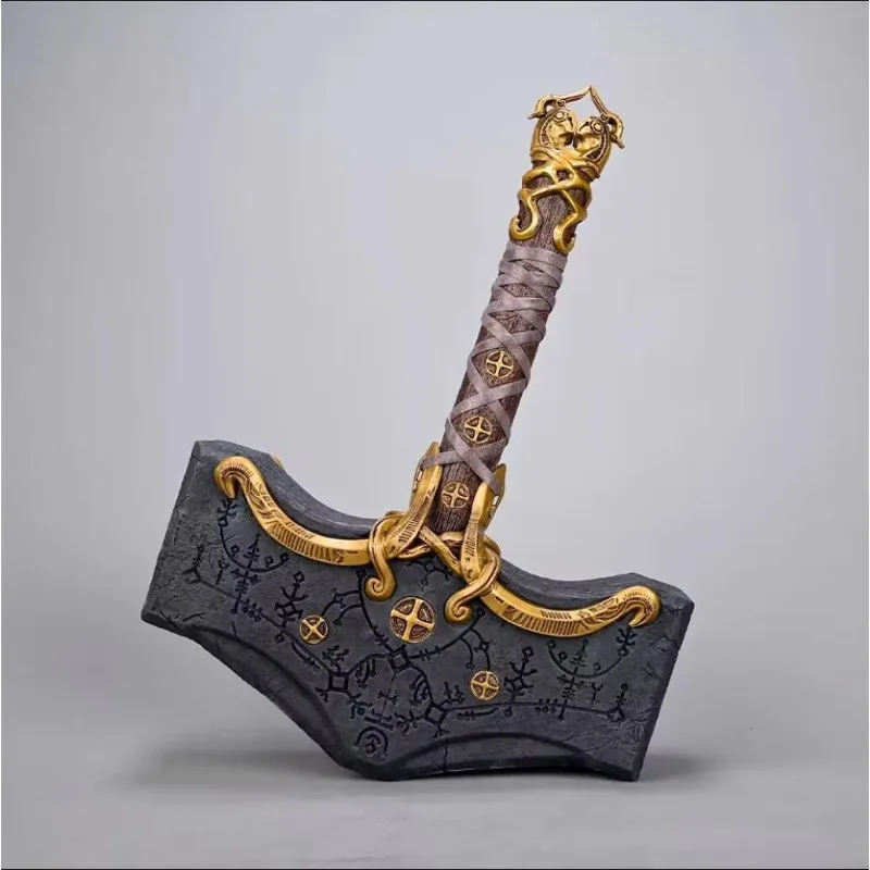 Marvel Anime Avengers God Of War 5 Thor Hammer Action Figure Cosplay Arma Film Prop Modello In Gomma Artigianato Giocattolo Per Bambini Regalo