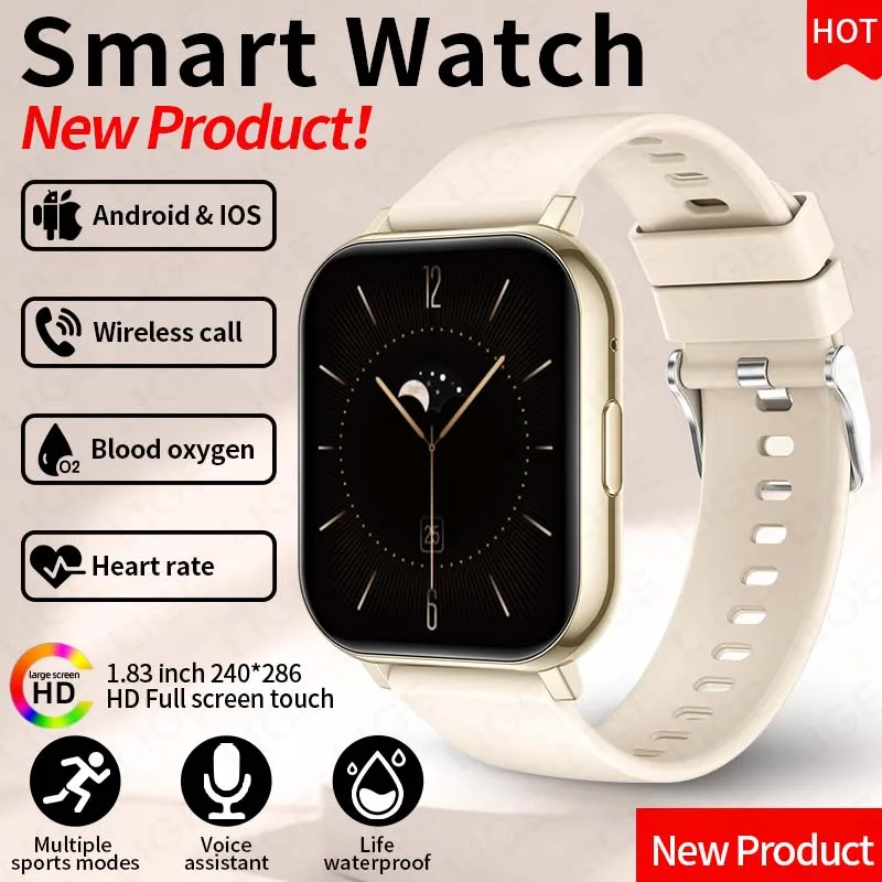 LIGE 2026 Health Monitor 1.83" HD Screen Fitness SmartWatch Call thumbnail 7